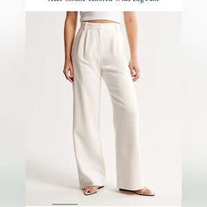 Abercrombie white wide leg pant